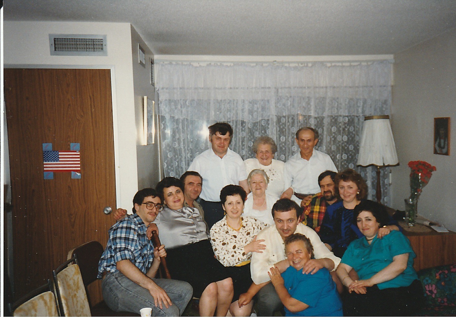 Finally arrived. 1993, Zhana, Valya, Dmitry, Polya (not shown), Tanya arrived to USA