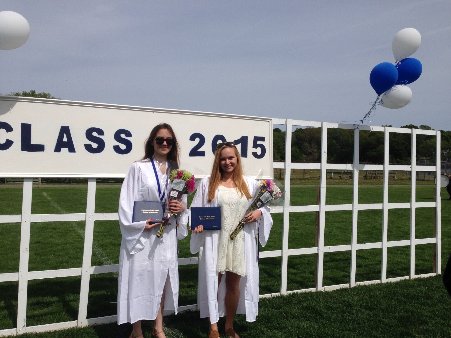 Highschool graduation, 2015. Meira and Mara
