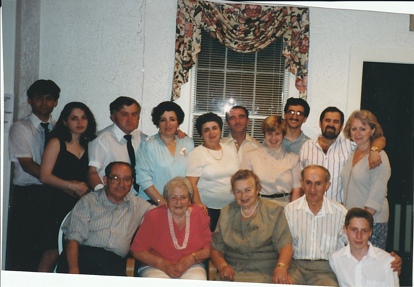 Standing: Gena, Anna, Sam, Zhana, Rita, Lasar, .., Igor, Anatoly, Larisa, Sitting: Boris, Tania, Gnesia, Isaak, Ruslan
