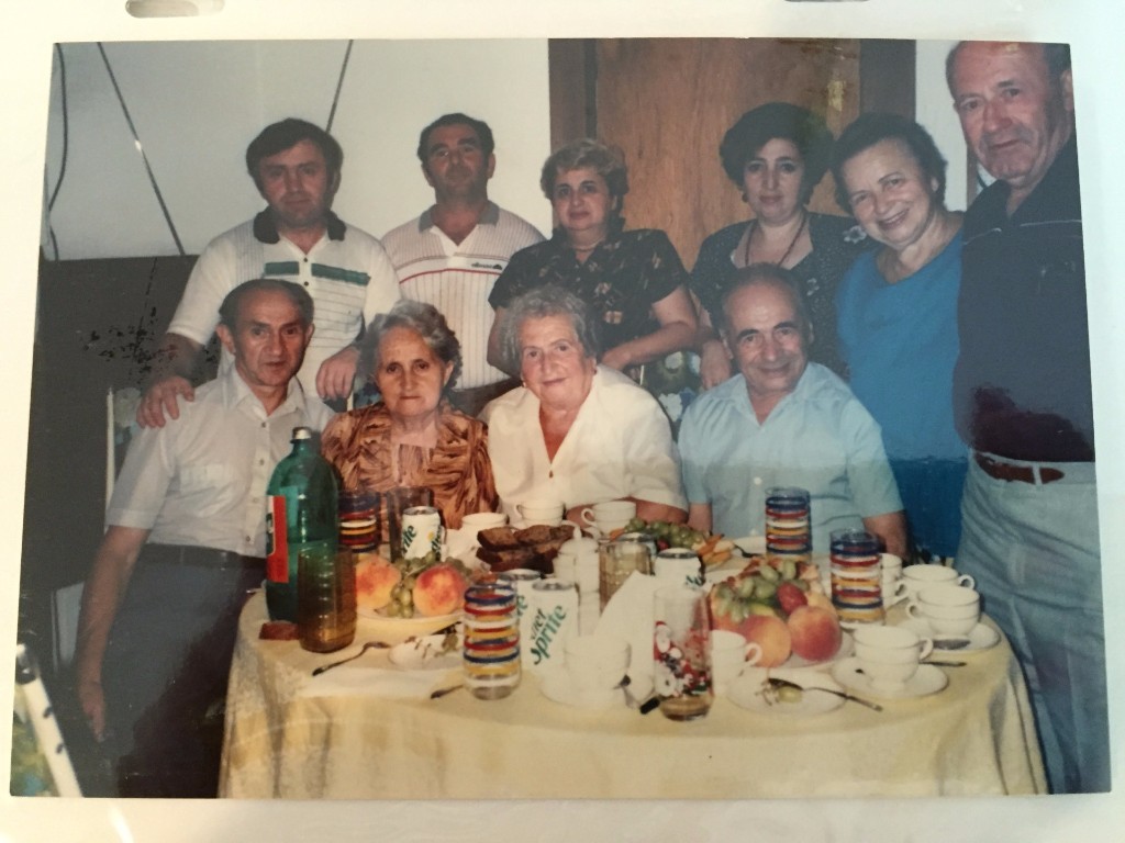 Standing: Sam, Lasar, Rita, Zhana, Gnesia, Gidalia Malenbaum, Sitting: Isaak, Mina, Tania, Leva