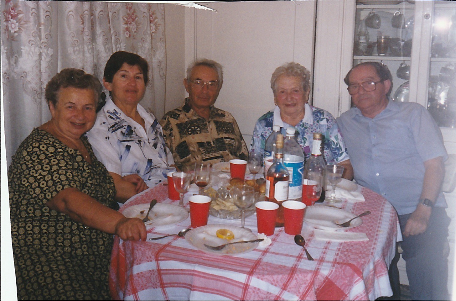 With Tzigal family, Gnesia, Nusia, Leva, Tania, Boris